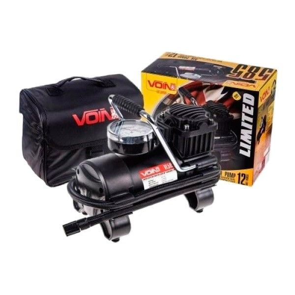 Компрессор автомобильный "VOIN" VL-585 150psi/15A/40л/прикур./переходник на клеммы