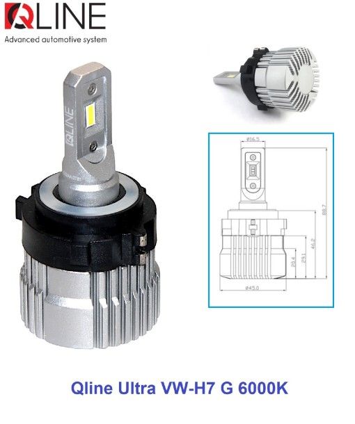 Лампи світлодіодні Qline Ultra VW-H7 G 6000K (2шт)