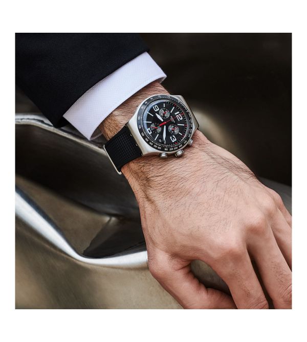 Наручные часы Swatch VERY DARK GRID YVS461