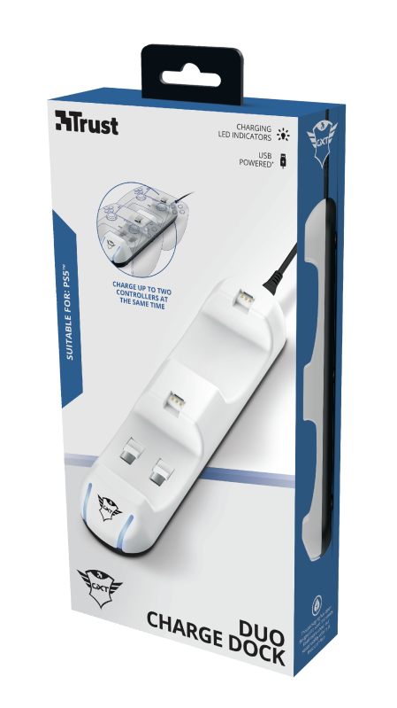 Зарядное устройство для геймпада Trust GXT 251 Duo Charging Dock for PS5 (24173)