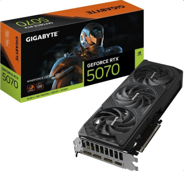 Відеокарта GIGABYTE GeForce RTX 5070 WINDFORCE OC SFF 12G (GV-N5070WF3OC-12GD)